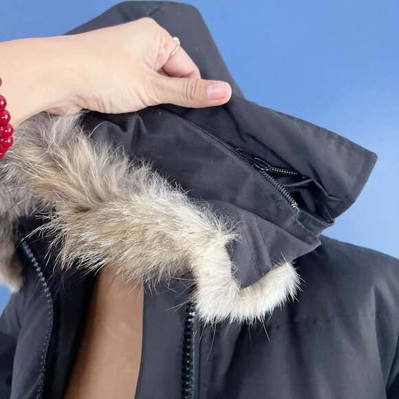 Canada Goose Mystique Parka Black Label Down Coat Real FUR Black Size XXS - Picture 5 of 12